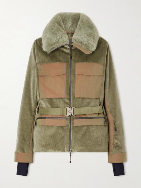 Altai Plush-trimmed Cotton-blend Corduroy Down Ski Jacket