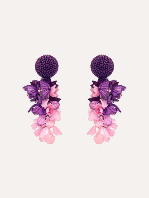 PLEXY & RAFFIA FLOWER EARRINGS