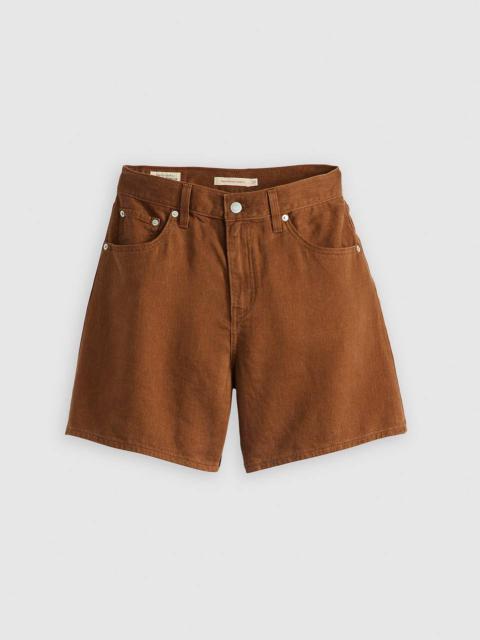 HIGH RISE BAGGY LINEN BLEND LIGHTWEIGHT WOMEN'S SHORTS