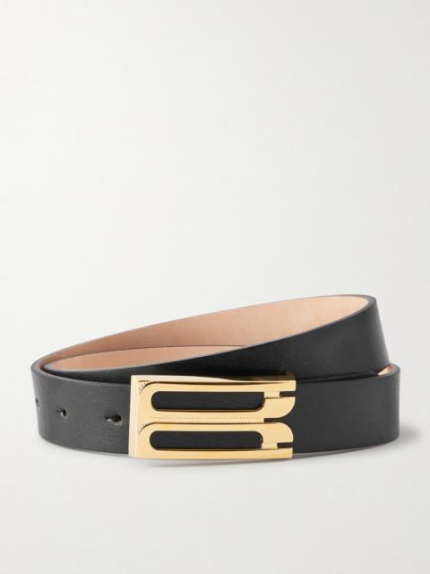 Frame Textured-leather Belt