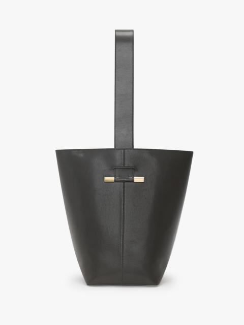 Dia Bucket Bag In Black Smooth Leather