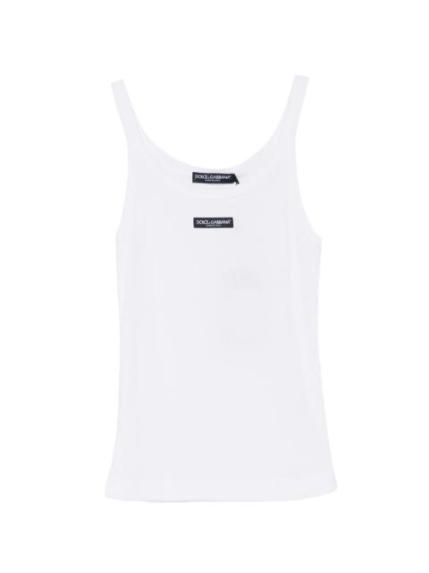 Dolce & Gabbana Ribbed Logo-label Tank Top