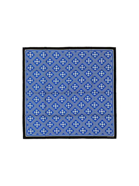 cross-motif silk scarf