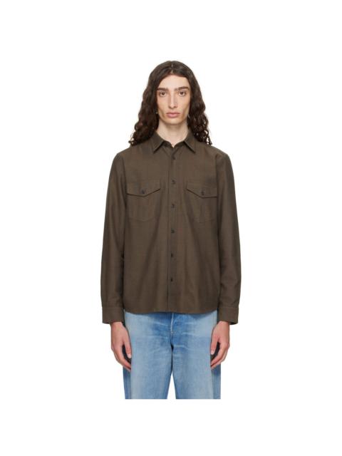 Brown Flap Pocket Shirt