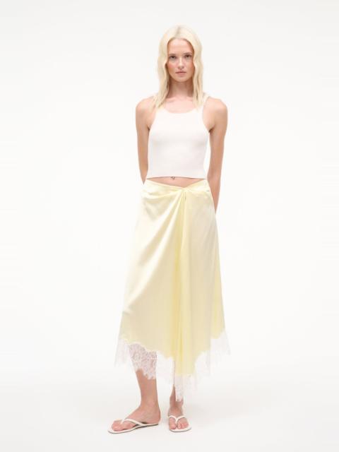 STAUD SONOMA SILK SKIRT KEY LIME