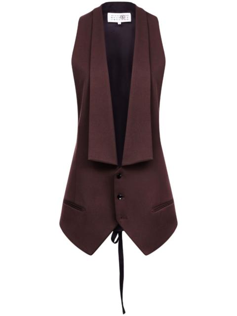 panelled belted waistcoat