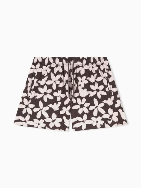 FLOWER EAGLE PATTERNED SWIM SHORTS