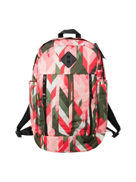 Nike Splicing Colorblock Sports Outdoor Schoolbag Backpack Pink / Military Green / Red BA5242-808