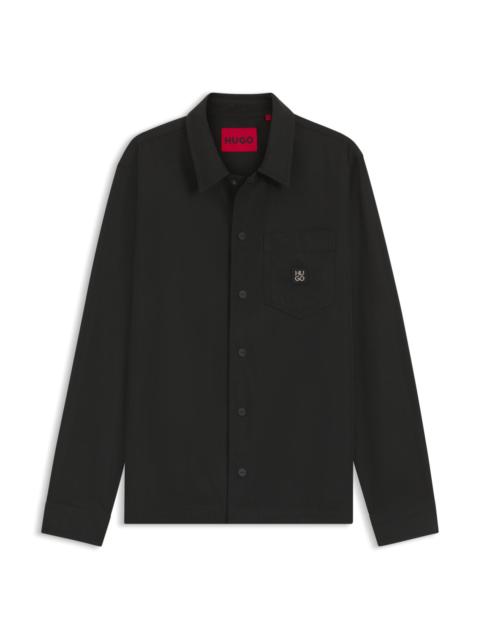 OVERSIZE-FIT SHIRT WITH STACKED-LOGO BADGE