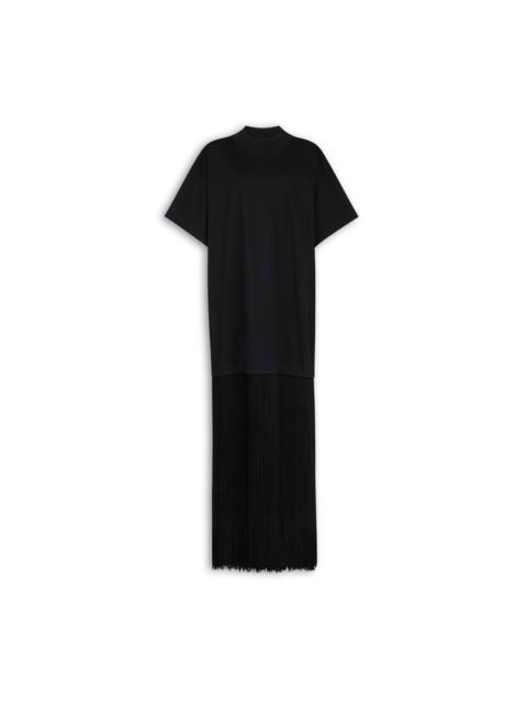 FRINGED COTTON T-SHIRT