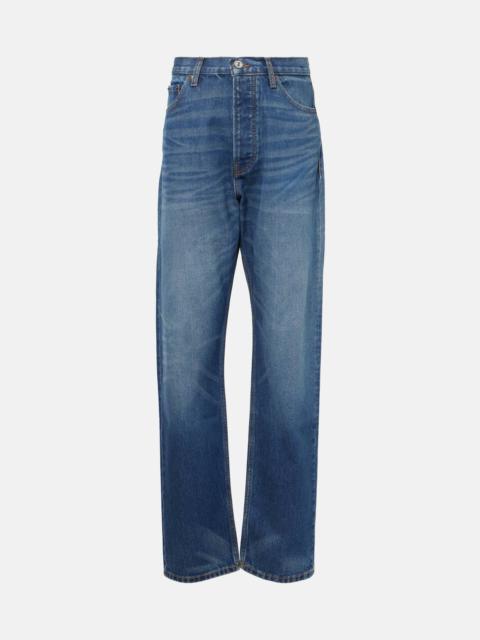 Faded straight jeans