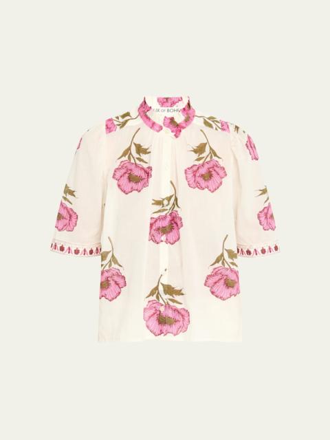 Winn Fuchsia Poppy Blouse