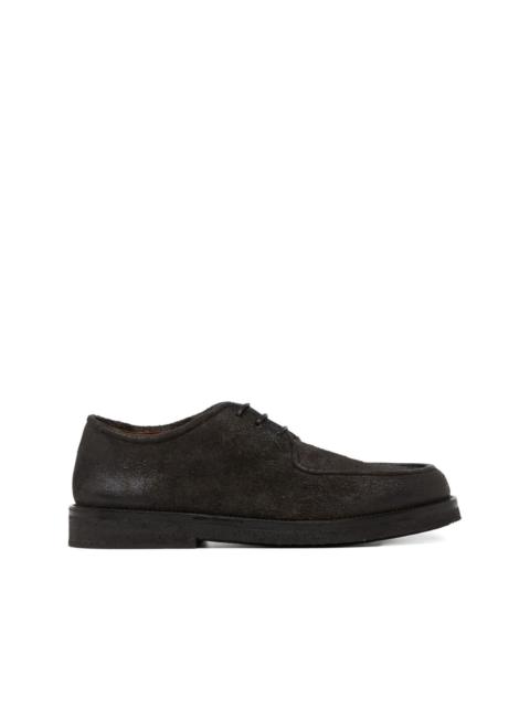 suede lace-up derby shoes