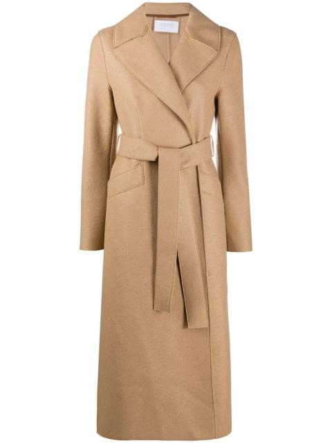 wrap-around virgin wool coat