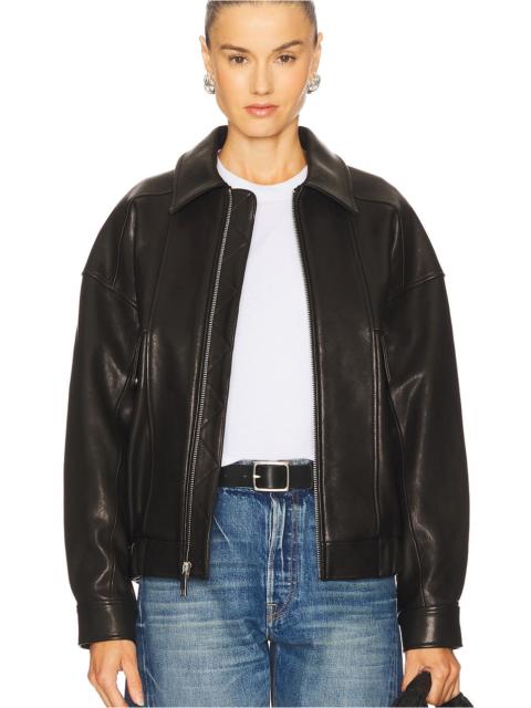 Wren Leather Bomber