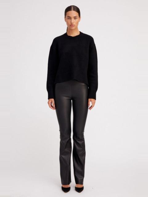 BLACK LEATHER SUPER FLARE