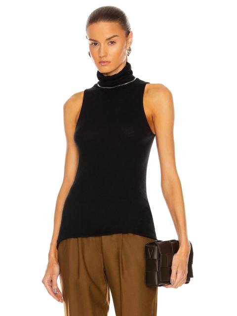 Cashmere Halter Turtleneck Top