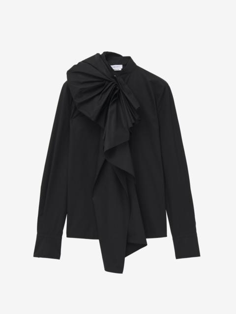 Ruffled Cotton Shirt