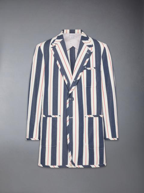 STRIPED SEERSUCKER OVERSIZED SPORTCOAT
