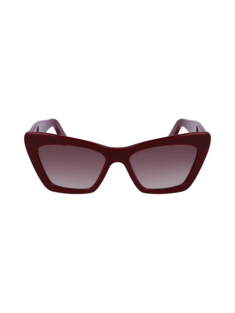 55mm Gradient Rectangular Sunglasses