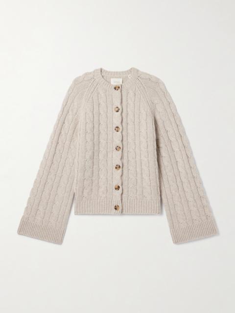 Virginie Cable-knit Cashmere Cardigan