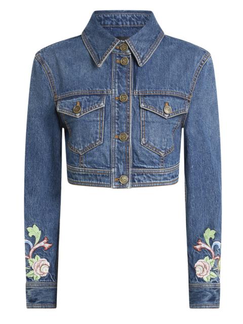 Embroidered Crop Jacket