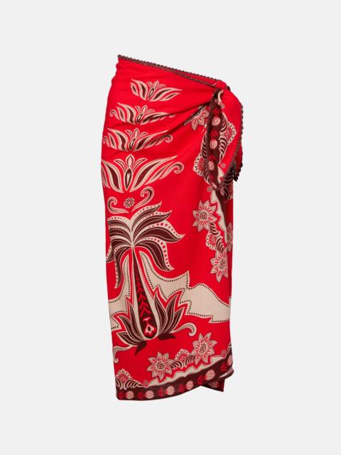 Ainika Garden linen-blend beach cover-up