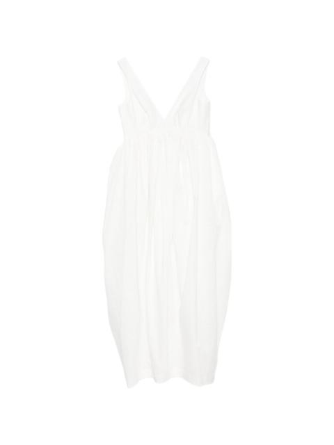 sculptural textured maxi dress