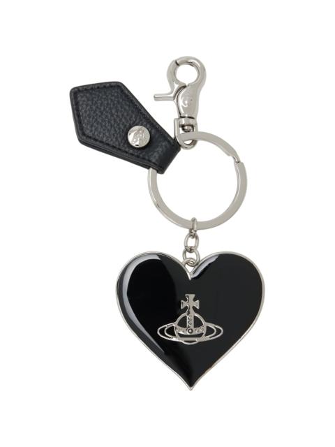 Black Mirror Heart Orb Keychain