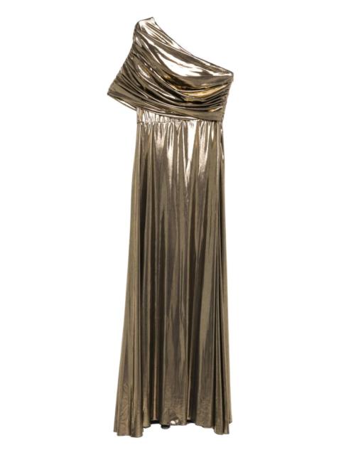 one-shoulder ruched dress