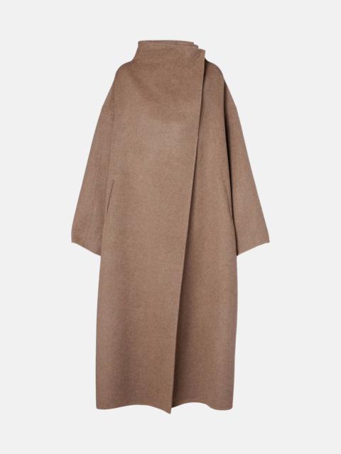 Leroy wool-blend wrap coat