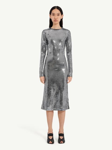 Metallic midi dress