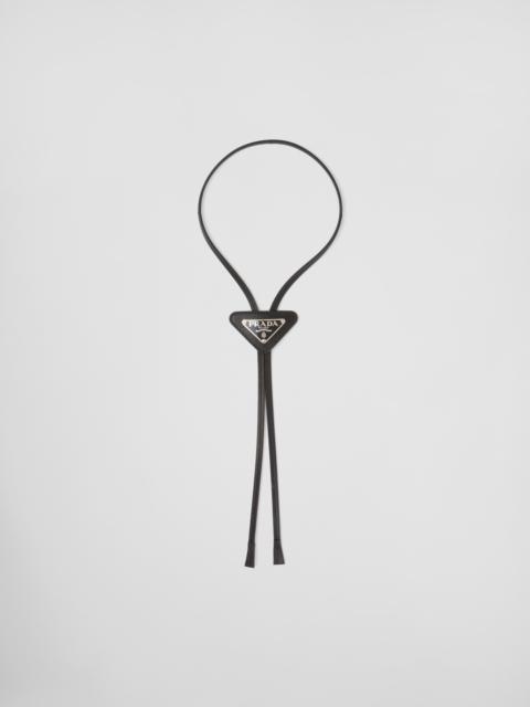 Saffiano leather bolo tie