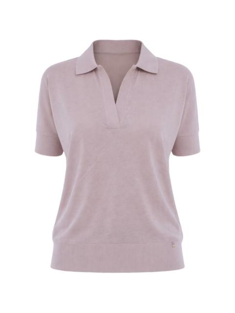 V-neck short-sleeved sweater