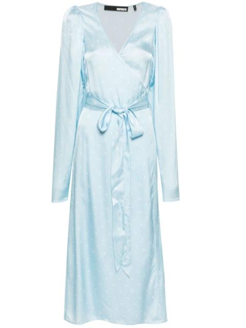 polka-dot wrap dress