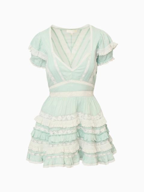 Nivara Lace Ruffle Mini Dress