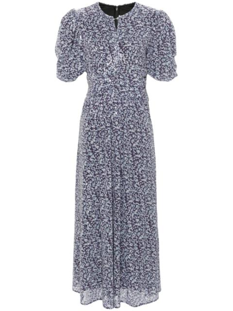 sequinned printed maxi dress