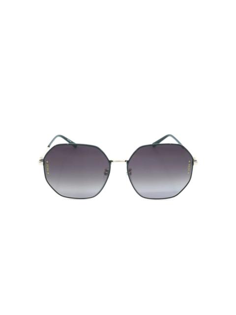 hexagonal-frame sunglasses