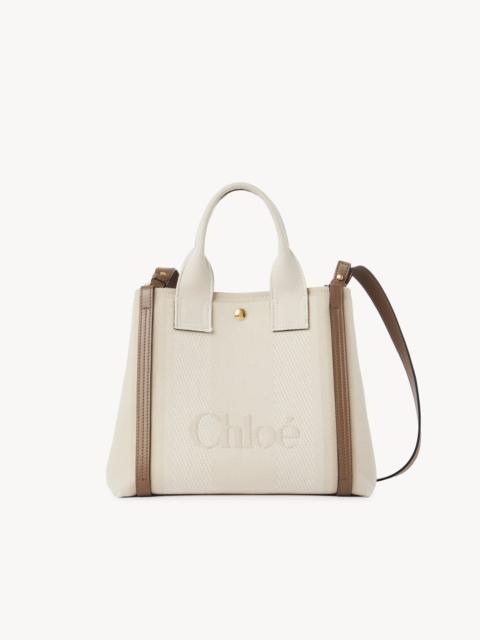 SMALL CHLOÉ CARRY TOTE BAG IN CANVAS