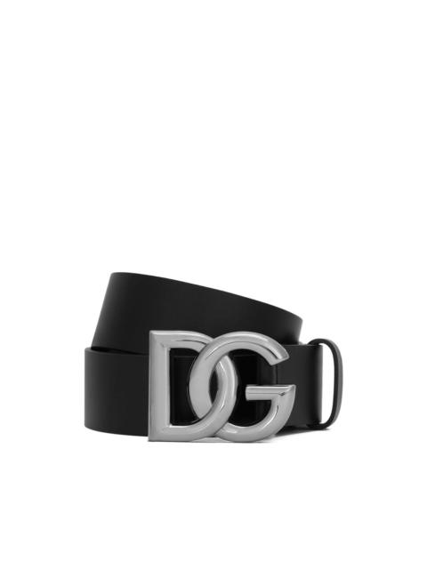 DG logo leather belt