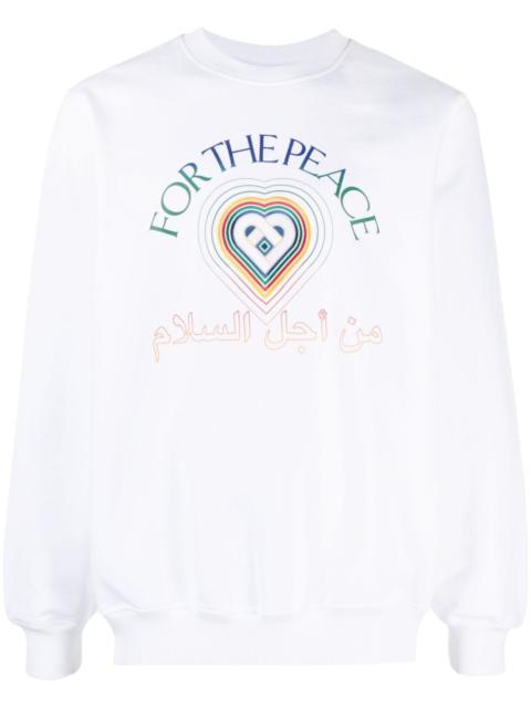 Peace Gradient-print cotton sweatshirt