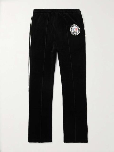 + Lastman Bootcut Cotton-Blend Velour Track Pants