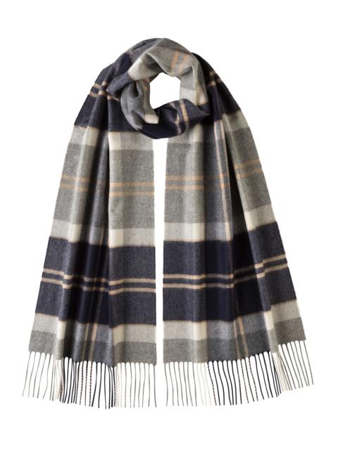 Silver Bannockbane Tartan Wide Cashmere Scarf