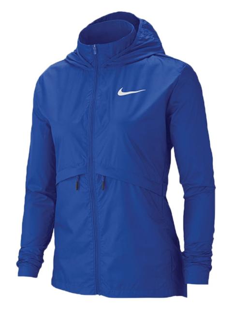 Stadium Packable Running Rain "Blue" parka coat
