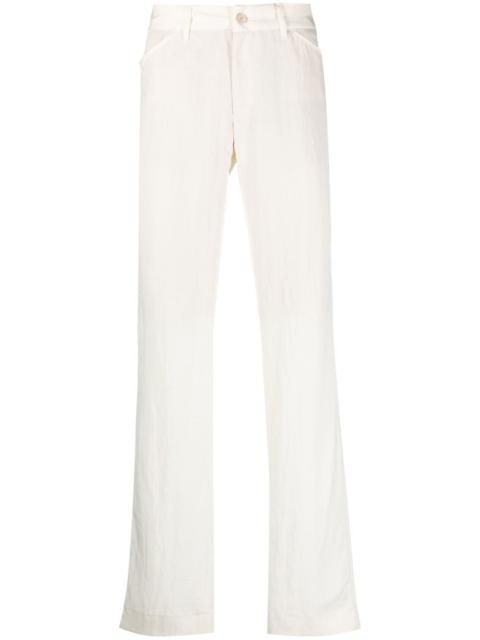 mid-rise straight-leg trousers