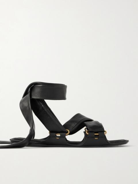 Boden Tie-detailed Leather Sandals