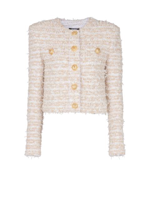 Cropped tweed jacket