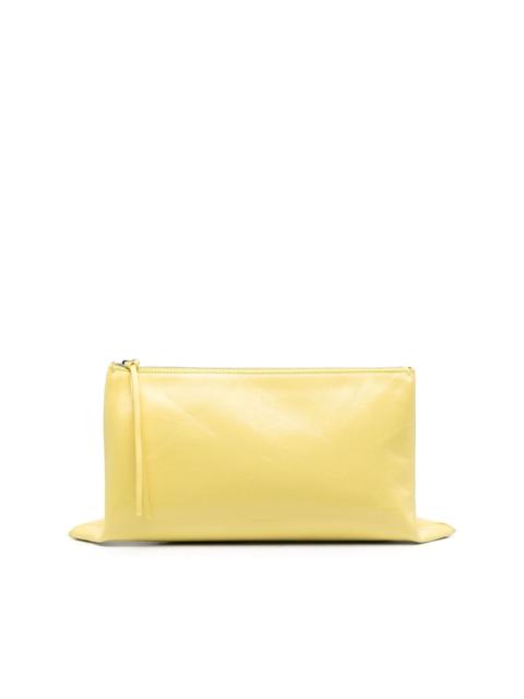 logo-debossed clutch bag