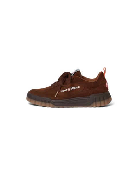 Men's Brown Suede Court Sneaker | Casablanca Paris