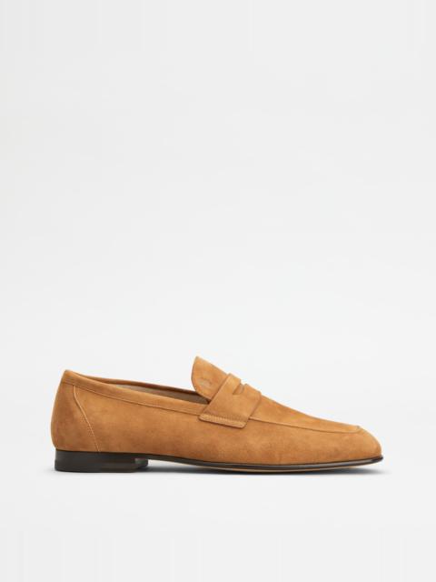 LOAFERS IN SUEDE - BROWN